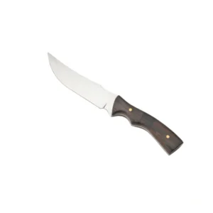 Minimalist Curved Knife with Wooden Handle — Stainless Steel Blade, Versatile Home & Outdoor Utility Knife