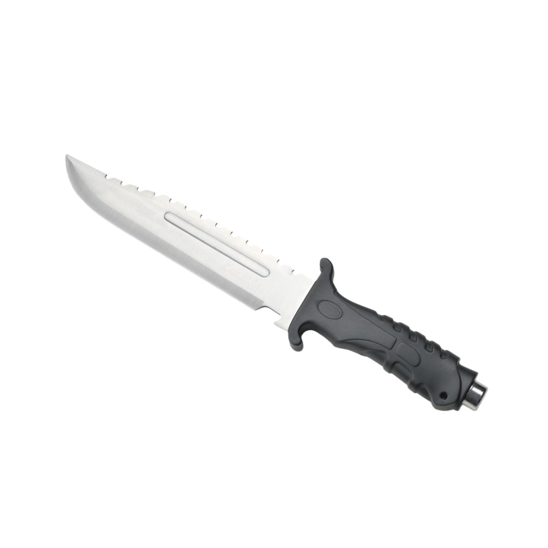 Survival camping and hiking black tactical knife, with a cool serrated blade, ideal for hunting; fixed blade design. 718 - 图片 4