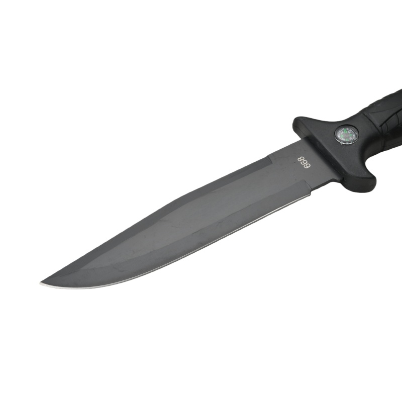 Survival camping and hiking black tactical knife, with a cool serrated blade, ideal for hunting; fixed blade design. 668 - 图片 4