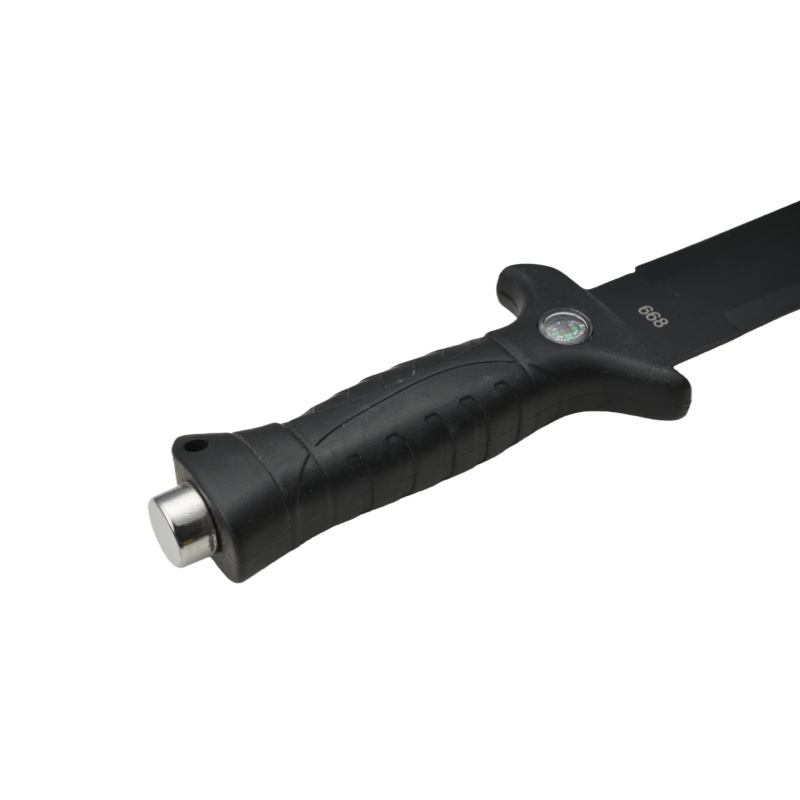 Survival camping and hiking black tactical knife, with a cool serrated blade, ideal for hunting; fixed blade design. 668 - 图片 6