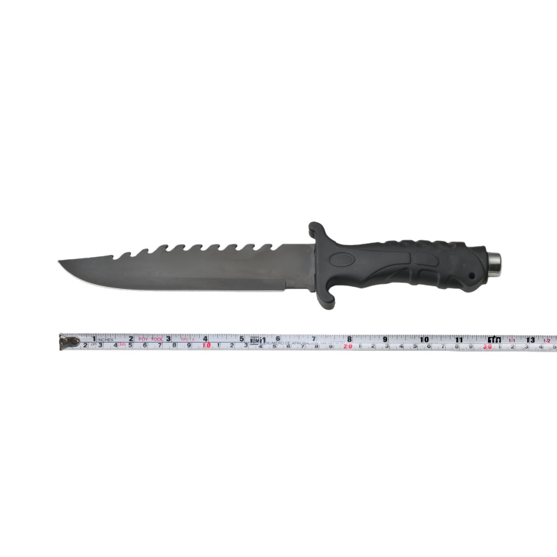 Survival camping and hiking black tactical knife, with a cool serrated blade, ideal for hunting; fixed blade design. 678 - 图片 2