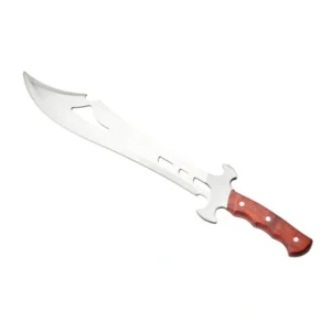 One-Piece Professional Outdoor Tools — Rosewood Handle with Hollow-Out Design — Outdoor Fixed-Blade Knife – 815