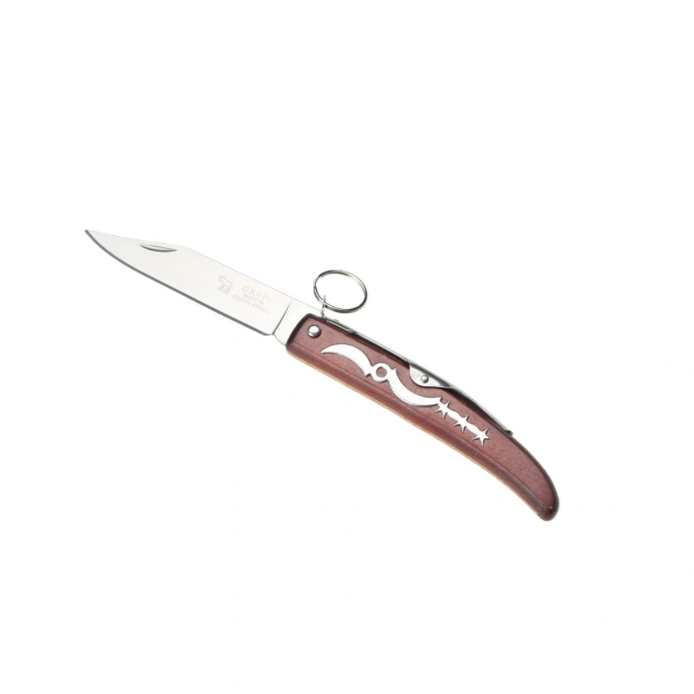 Hiking folding knife, fruit knife, portable folding pocket knife with keychain