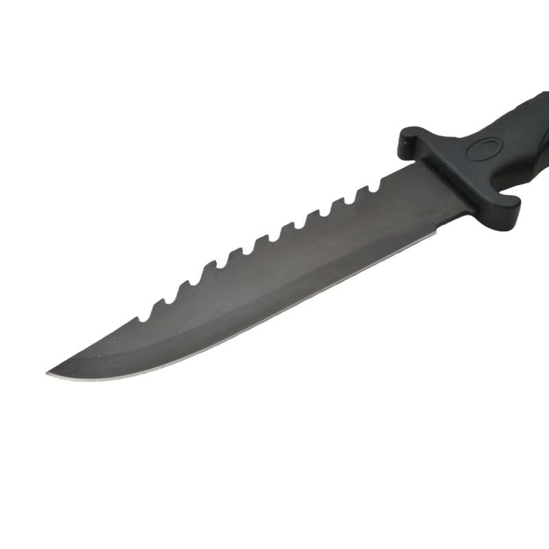 Survival camping and hiking black tactical knife, with a cool serrated blade, ideal for hunting; fixed blade design. 678 - 图片 4