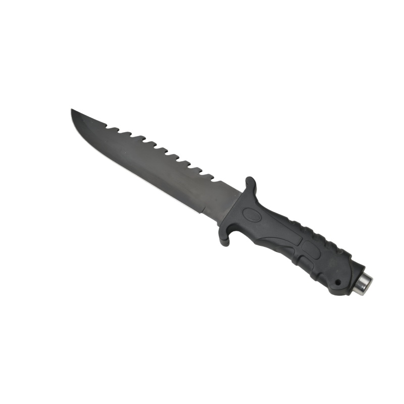 Survival camping and hiking black tactical knife, with a cool serrated blade, ideal for hunting; fixed blade design. 678 - 图片 5