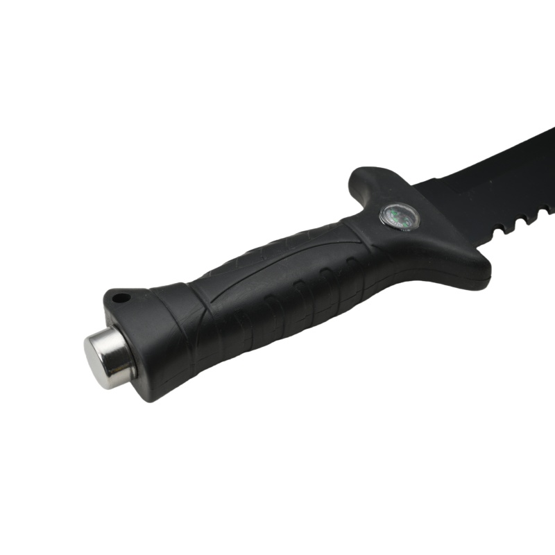 Survival camping and hiking black tactical knife, with a cool serrated blade, ideal for hunting; fixed blade design. 698 - 图片 6