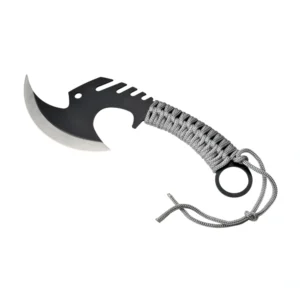 Hollowed-Out Outdoor Axe with Paracord Rope Handle — Lightweight Adventure Tool JZ016